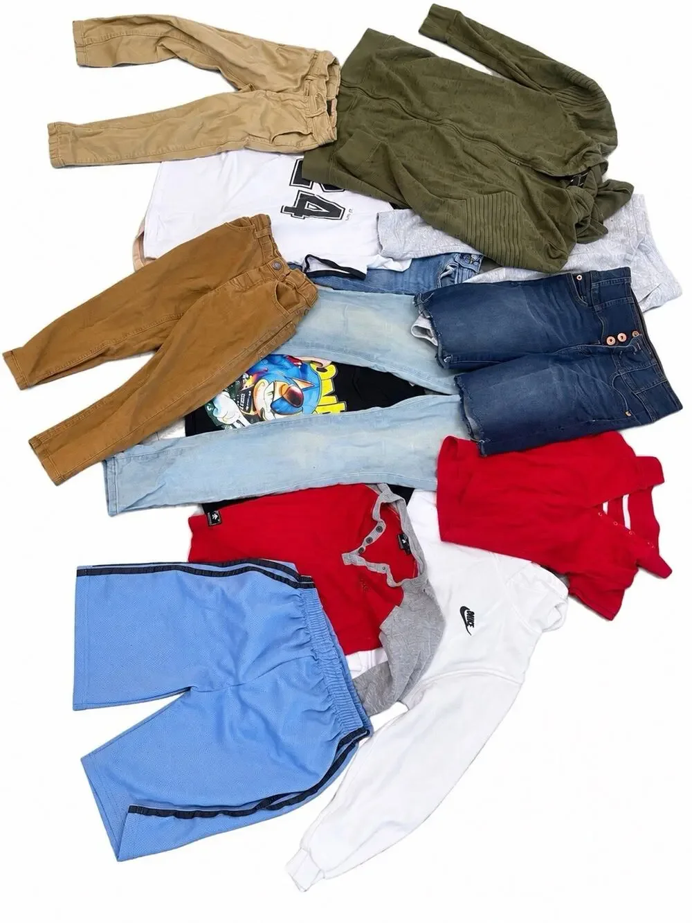 Bulk Lot Boys Youth Clothing Mixed Sizes Shirts Pants Jeans Hoodies 12+ Lbs